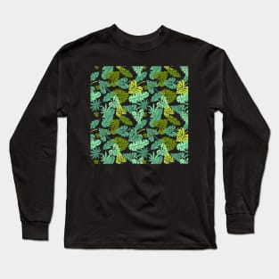 Leaf Pattern Big Long Sleeve T-Shirt